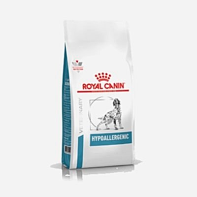 на фото товар из зоомагазина Акелла: Royal Canin полнорационный диетический для взрослых собак, применяемый при пищевой аллергии или пищевой непереносимости HYPOALLERGENIC